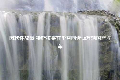 因软件故障 特斯拉将在华召回近7.8万辆国产汽车