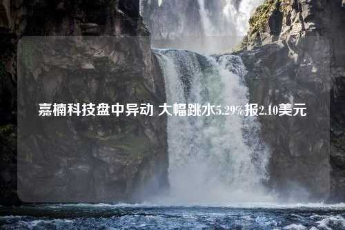 嘉楠科技盘中异动 大幅跳水5.29%报2.10美元