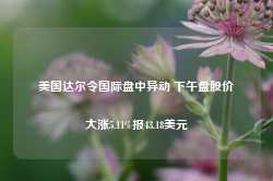 美国达尔令国际盘中异动 下午盘股价大涨5.11%报43.18美元